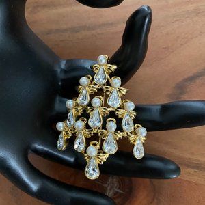 Vintage Butler & Wilson Angel Christmas Tree Brooch